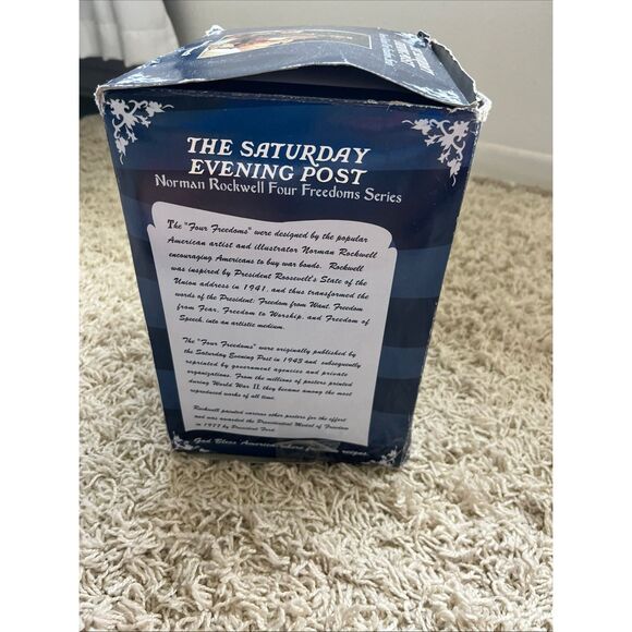 NIB Saturday Evening Post Norman Rockwell City Hall Freedom Of Speech Lighted Ho - Picture 14 of 15